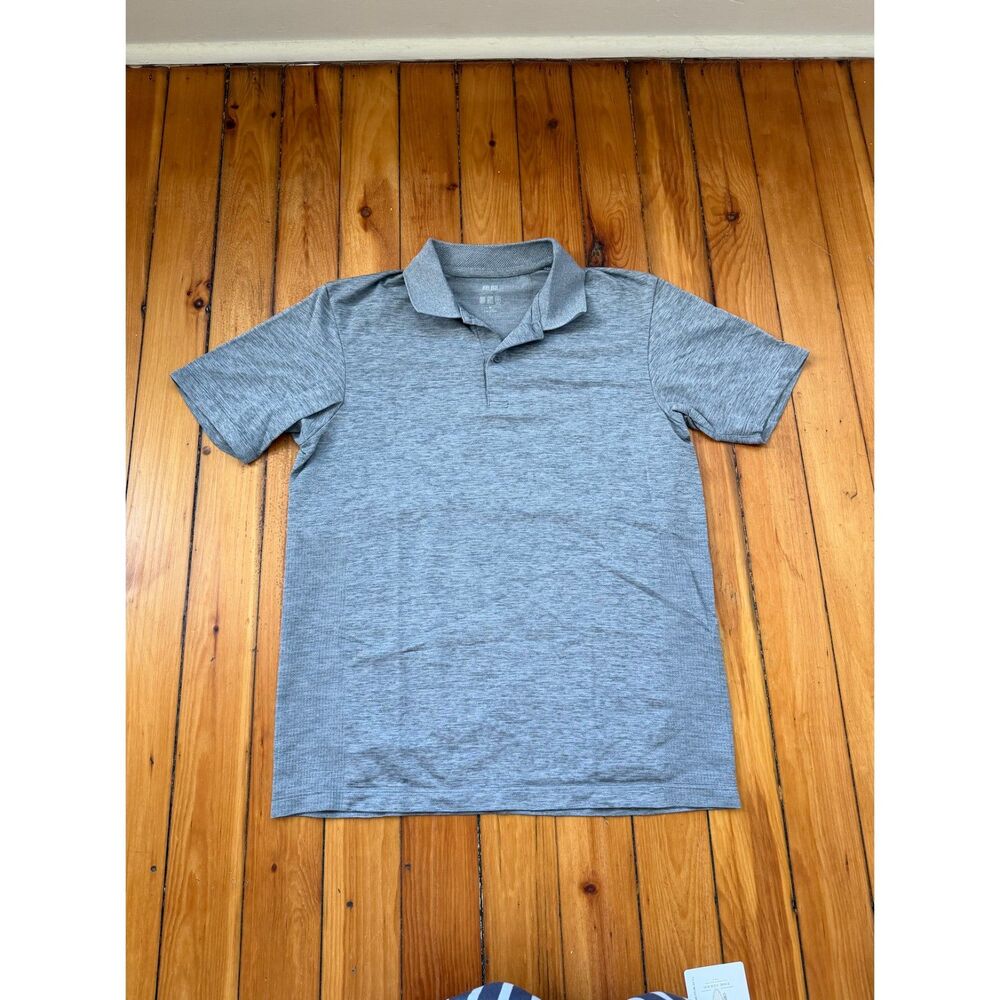 Uniqlo Medium Men's Polo Shirt Gray Grey
